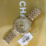Buy Shop Michael Kors Lexington Chronograph Gold Dial Gold Steel Strap Watch For Men - MK8579 USA Online