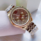 Buy Shop Michael Kors Lexington Chronograph Gold Dial Gold Steel Strap Watch For Men - MK8579 USA Online