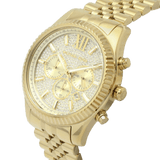 Buy Shop Michael Kors Lexington Chronograph Gold Dial Gold Steel Strap Watch For Men - MK8579 USA Online