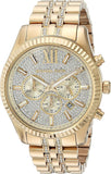 Buy Shop Michael Kors Lexington Chronograph Gold Dial Gold Steel Strap Watch For Men - MK8579 USA Online