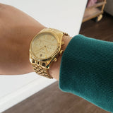 Buy Shop Michael Kors Lexington Chronograph Gold Dial Gold Steel Strap Watch for Women - MK5556 USA Online