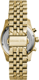 Buy Shop Michael Kors Lexington Chronograph Gold Dial Gold Steel Strap Watch for Women - MK5556 USA Online