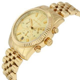 Buy Shop Michael Kors Lexington Chronograph Gold Dial Gold Steel Strap Watch for Women - MK5556 USA Online