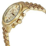 Buy Shop Michael Kors Lexington Chronograph Gold Dial Gold Steel Strap Watch for Women - MK5556 USA Online