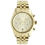 Buy Shop Michael Kors Lexington Chronograph Gold Dial Gold Steel Strap Watch for Women - MK5556 USA Online