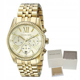 Buy Shop Michael Kors Lexington Chronograph Gold Dial Gold Steel Strap Watch for Women - MK5556 USA Online