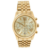 Buy Shop Michael Kors Lexington Chronograph Gold Dial Gold Steel Strap Watch for Women - MK5556 USA Online