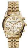 Buy Shop Michael Kors Lexington Chronograph Gold Dial Gold Steel Strap Watch for Women - MK5556 USA Online