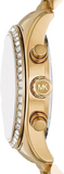 Buy Shop Michael Kors Lexington Chronograph Gold Dial Gold Steel Strap Watch For Women - MK7377 USA Online
