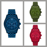 Buy Shop Michael Kors Lexington Chronograph Green Dial Green Steel Strap Watch For Men - MK8790 USA Online