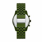 Buy Shop Michael Kors Lexington Chronograph Green Dial Green Steel Strap Watch For Men - MK8790 USA Online