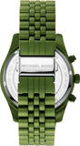 Buy Shop Michael Kors Lexington Chronograph Green Dial Green Steel Strap Watch For Men - MK8790 USA Online