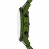 Buy Shop Michael Kors Lexington Chronograph Green Dial Green Steel Strap Watch For Men - MK8790 USA Online