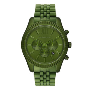 Buy Shop Michael Kors Lexington Chronograph Green Dial Green Steel Strap Watch For Men - MK8790 USA Online