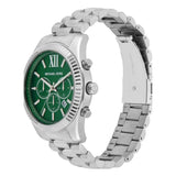Buy Shop Michael Kors Lexington Chronograph Green Dial Silver Steel Strap Watch for Women - MK9152 USA Online