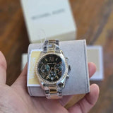 Buy Shop Michael Kors Lexington Chronograph Green Dial Two Tone Steel Strap Watch For Women - MK7303 USA Online