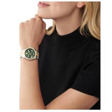 Buy Shop Michael Kors Lexington Chronograph Green Dial Two Tone Steel Strap Watch For Women - MK7303 USA Online