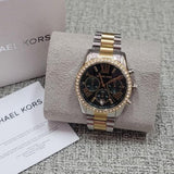 Buy Shop Michael Kors Lexington Chronograph Green Dial Two Tone Steel Strap Watch For Women - MK7303 USA Online
