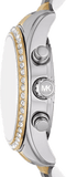 Buy Shop Michael Kors Lexington Chronograph Green Dial Two Tone Steel Strap Watch For Women - MK7303 USA Online