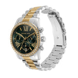 Buy Shop Michael Kors Lexington Chronograph Green Dial Two Tone Steel Strap Watch For Women - MK7303 USA Online