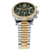 Buy Shop Michael Kors Lexington Chronograph Green Dial Two Tone Steel Strap Watch For Women - MK7303 USA Online