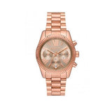Buy Shop Michael Kors Lexington Chronograph Grey Dial Rose Gold Steel Strap Watch For Women - MK7217 USA Online