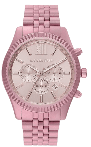 Buy Shop Michael Kors Lexington Chronograph Pink Dial Pink Steel Strap Watch for Women - MK8792 USA Online
