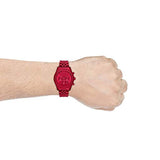 Buy Shop Michael Kors Lexington Chronograph Red Dial Red Steel Strap Watch For Men - MK8814 USA Online