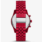 Buy Shop Michael Kors Lexington Chronograph Red Dial Red Steel Strap Watch For Men - MK8814 USA Online