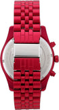 Buy Shop Michael Kors Lexington Chronograph Red Dial Red Steel Strap Watch For Men - MK8814 USA Online