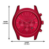 Buy Shop Michael Kors Lexington Chronograph Red Dial Red Steel Strap Watch For Men - MK8814 USA Online