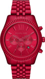 Buy Shop Michael Kors Lexington Chronograph Red Dial Red Steel Strap Watch For Men - MK8814 USA Online