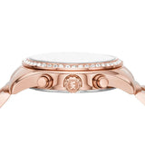 Buy Shop Michael Kors Lexington Chronograph Red Dial Rose Gold Steel Strap Watch For Women - MK7275 USA Online