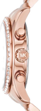 Buy Shop Michael Kors Lexington Chronograph Red Dial Rose Gold Steel Strap Watch For Women - MK7275 USA Online