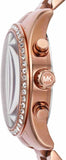 Buy Shop Michael Kors Lexington Chronograph Red Dial Rose Gold Steel Strap Watch For Women - MK7275 USA Online