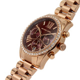 Buy Shop Michael Kors Lexington Chronograph Red Dial Rose Gold Steel Strap Watch For Women - MK7275 USA Online