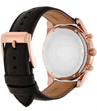 Buy Shop Michael Kors Lexington Chronograph Rose Gold Dial Black Leather Strap Watch For Men - MK8516 USA Online