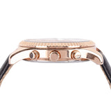 Buy Shop Michael Kors Lexington Chronograph Rose Gold Dial Black Leather Strap Watch For Men - MK8516 USA Online