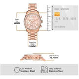Buy Shop Michael Kors Lexington Chronograph Rose Gold Dial Rose Gold Steel Strap Watch for Women - MK7242 USA Online
