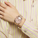 Buy Shop Michael Kors Lexington Chronograph Rose Gold Dial Rose Gold Steel Strap Watch for Women - MK7242 USA Online