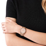 Buy Shop Michael Kors Lexington Chronograph Rose Gold Dial Rose Gold Steel Strap Watch for Women - MK7242 USA Online