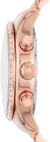Buy Shop Michael Kors Lexington Chronograph Rose Gold Dial Rose Gold Steel Strap Watch for Women - MK7242 USA Online