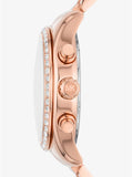 Buy Shop Michael Kors Lexington Chronograph Rose Gold Dial Rose Gold Steel Strap Watch for Women - MK7242 USA Online