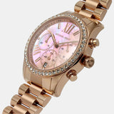 Buy Shop Michael Kors Lexington Chronograph Rose Gold Dial Rose Gold Steel Strap Watch for Women - MK7242 USA Online