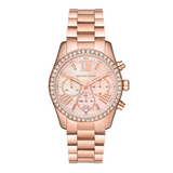 Buy Shop Michael Kors Lexington Chronograph Rose Gold Dial Rose Gold Steel Strap Watch for Women - MK7242 USA Online