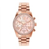 Buy Shop Michael Kors Lexington Chronograph Rose Gold Dial Rose Gold Steel Strap Watch for Women - MK7242 USA Online