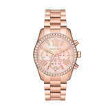 Buy Shop Michael Kors Lexington Chronograph Rose Gold Dial Rose Gold Steel Strap Watch for Women - MK7242 USA Online