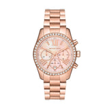 Buy Shop Michael Kors Lexington Chronograph Rose Gold Dial Rose Gold Steel Strap Watch for Women - MK7242 USA Online