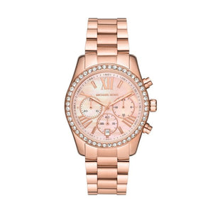 Buy Shop Michael Kors Lexington Chronograph Rose Gold Dial Rose Gold Steel Strap Watch for Women - MK7242 USA Online
