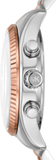 Buy Shop Michael Kors Lexington Chronograph Rose Gold Dial Two Tone Steel Strap Watch For Women - MK7219 USA Online